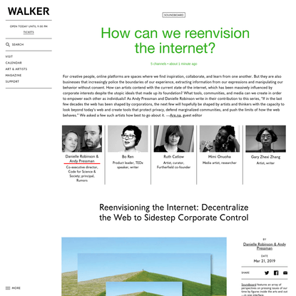 Reenvisioning the Internet: Decentralize the Web to Sidestep Corporate Control
