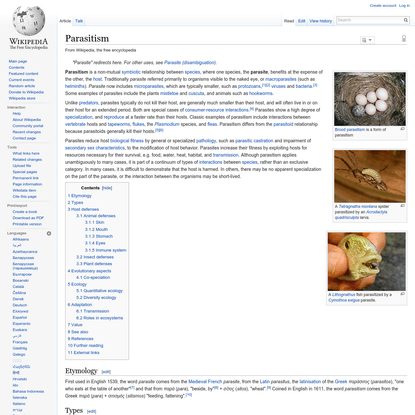 Parasitism - Wikipedia, the free encyclopedia