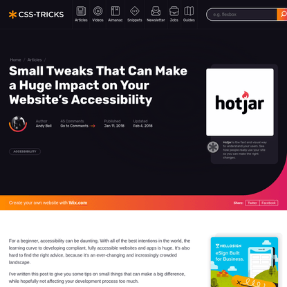 Small Tweaks That Can Make a Huge Impact on Your Website's Accessibility | CSS-Tricks