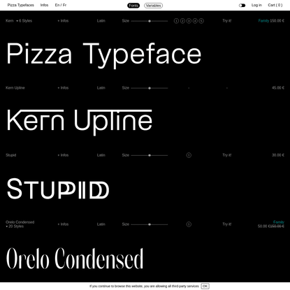 Pizza Typefaces