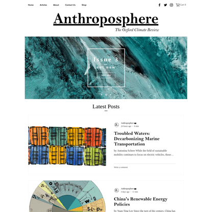 Anthroposphere: The Oxford Climate Review