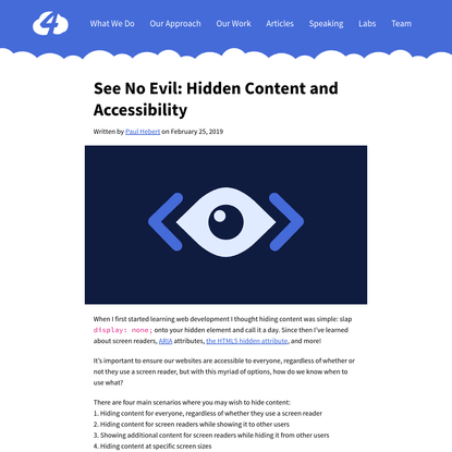 See No Evil: Hidden Content and Accessibility