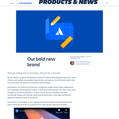 Our bold new brand - Atlassian Blog Work Life