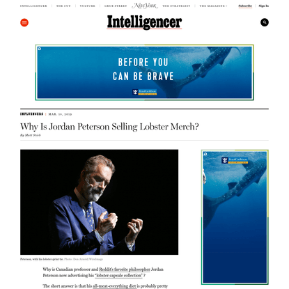 Why Is Jordan Peterson Selling Lobster Merch?