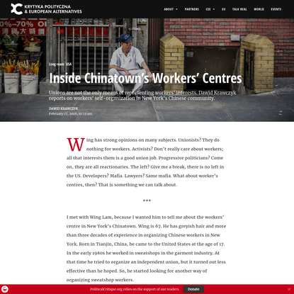 Inside Chinatown's Workers' Centres