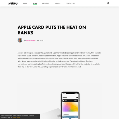 Apple Card puts the heat on banks