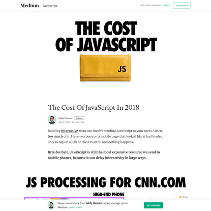 The Cost Of JavaScript In 2018