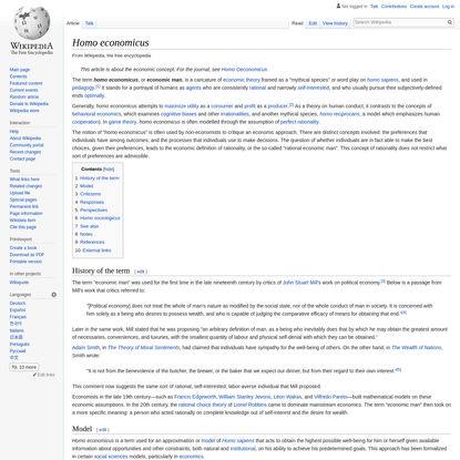 Homo economicus - Wikipedia